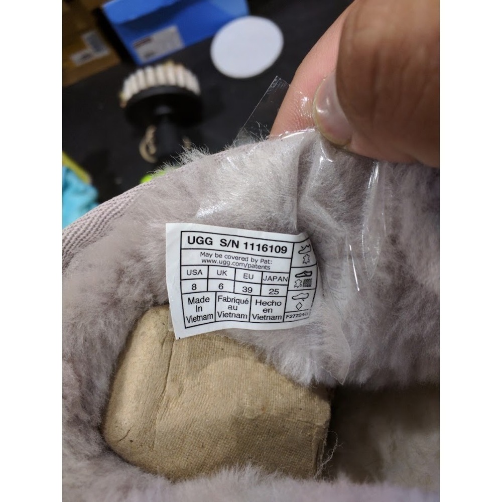 UGG Classic Ultra Mini Suede Sheepskin Boots Pale Smoke 8 - Picture 2 of 3